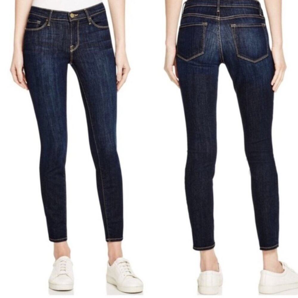 Frame Le Skinny de Jeanne Dark Wash Boho Indie Preppy Jeans Size 33